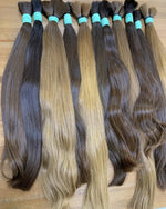 Diamond Hair Extensions – Blonde to Light Brown, 12” to 48”