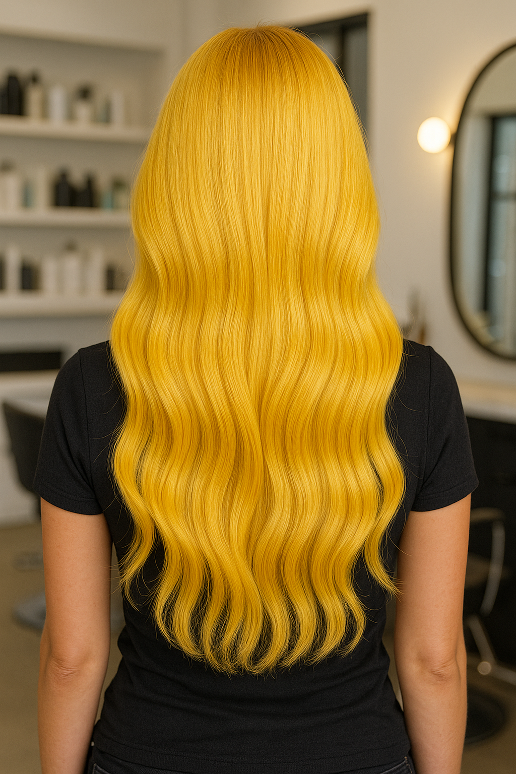 Peluca negra personalizada de cabello 100 % humano (de 30 a 127 cm)
