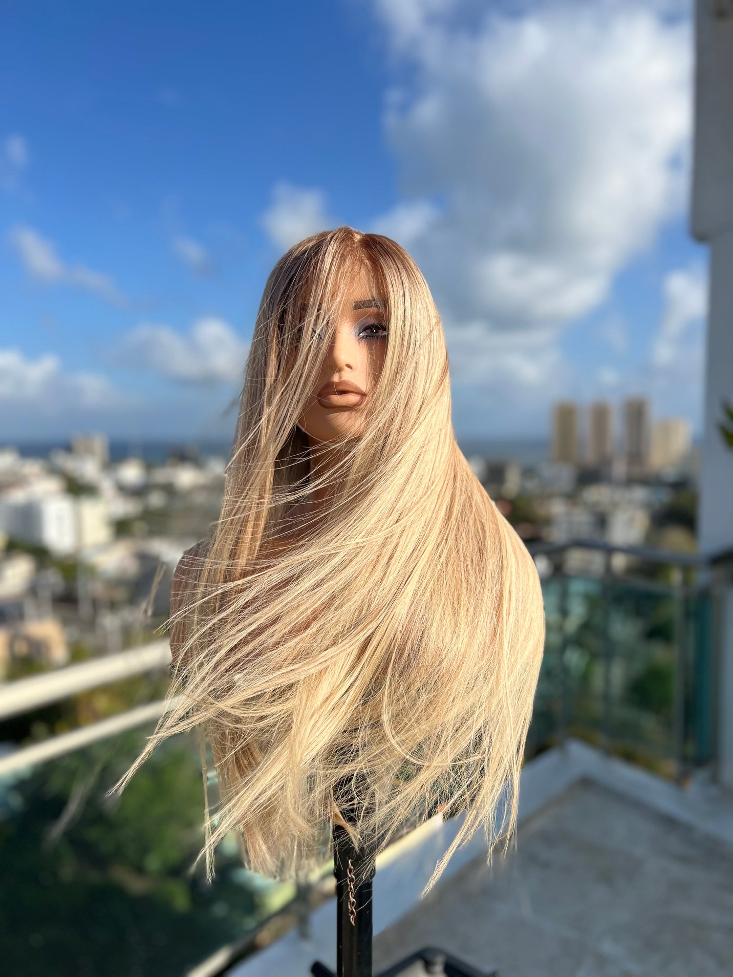 Diamond Blonde Highlight Wig (12″–50″ Lengths) - Riva Hair Extension Center