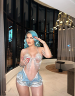 Fantasy Blue Wig 12" - 50" – Limit Edition - Riva Hair Extension Center