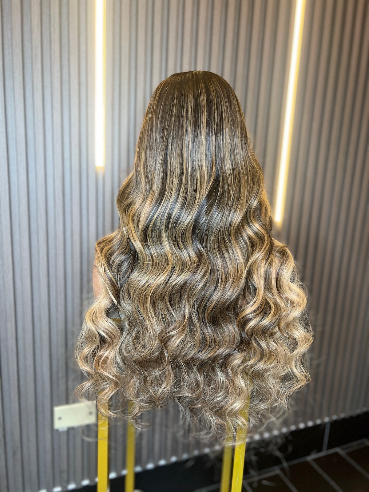 Brown Highlights Natural Wig – Premium Quality