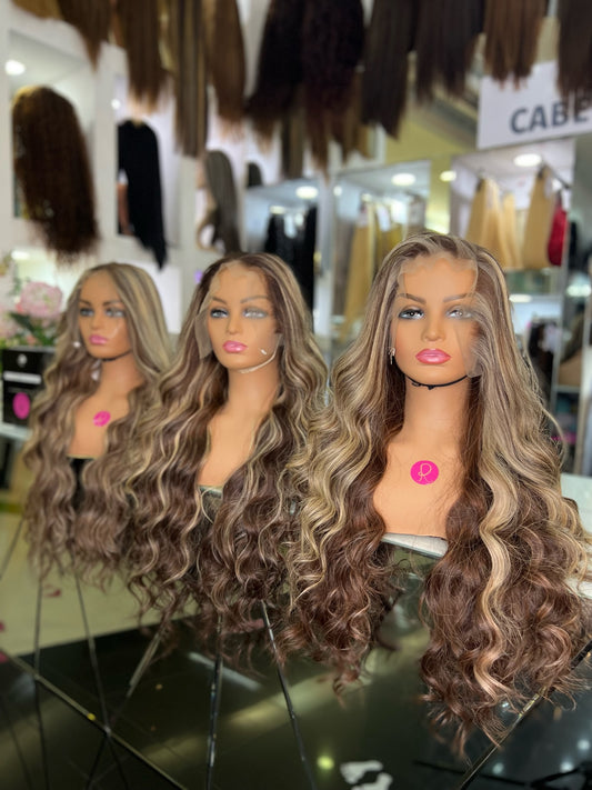 Blonde Wig with Highlights